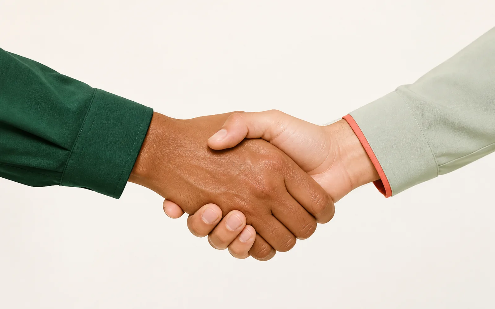 Two partners shaking hands